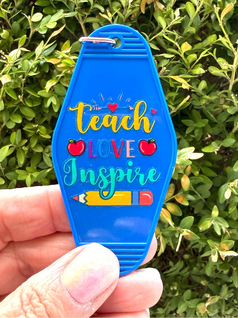 Vintage style motel key 3.5” keychain teacher gift idea